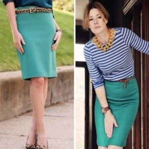 Jcrew No 2 Wool Pencil Skirt Sage Green